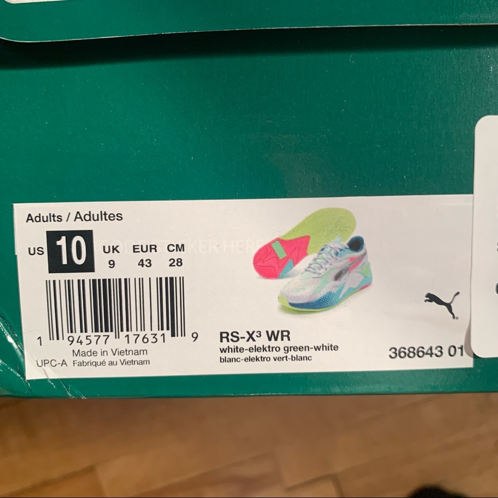 NEW PUMA RS-X3 WAVE RACER MULTI-COLOR MEN'S RUNNING WORKOUT SHOES SIZE 10 - Picture 8 of 9